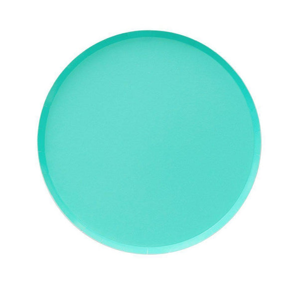 mint paper party plates from oh happy day