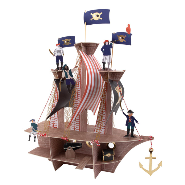 pirate ship centrepiece made by Meri Meri for table tops and birthday parties for pirate themed party