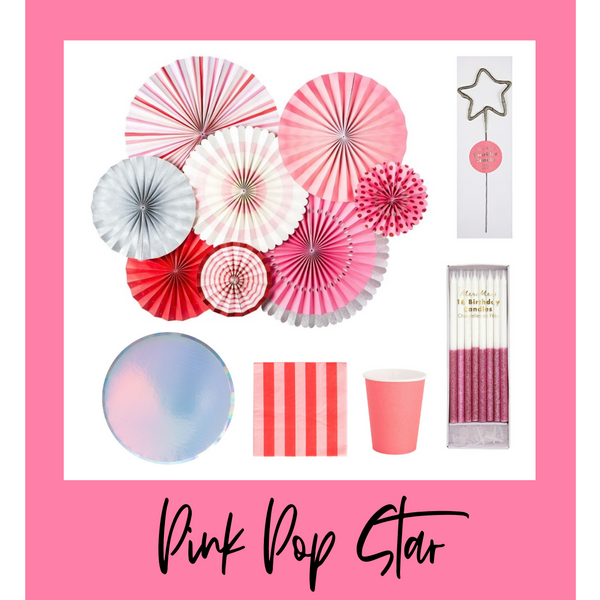 Party like a pop star pink box rock star party box