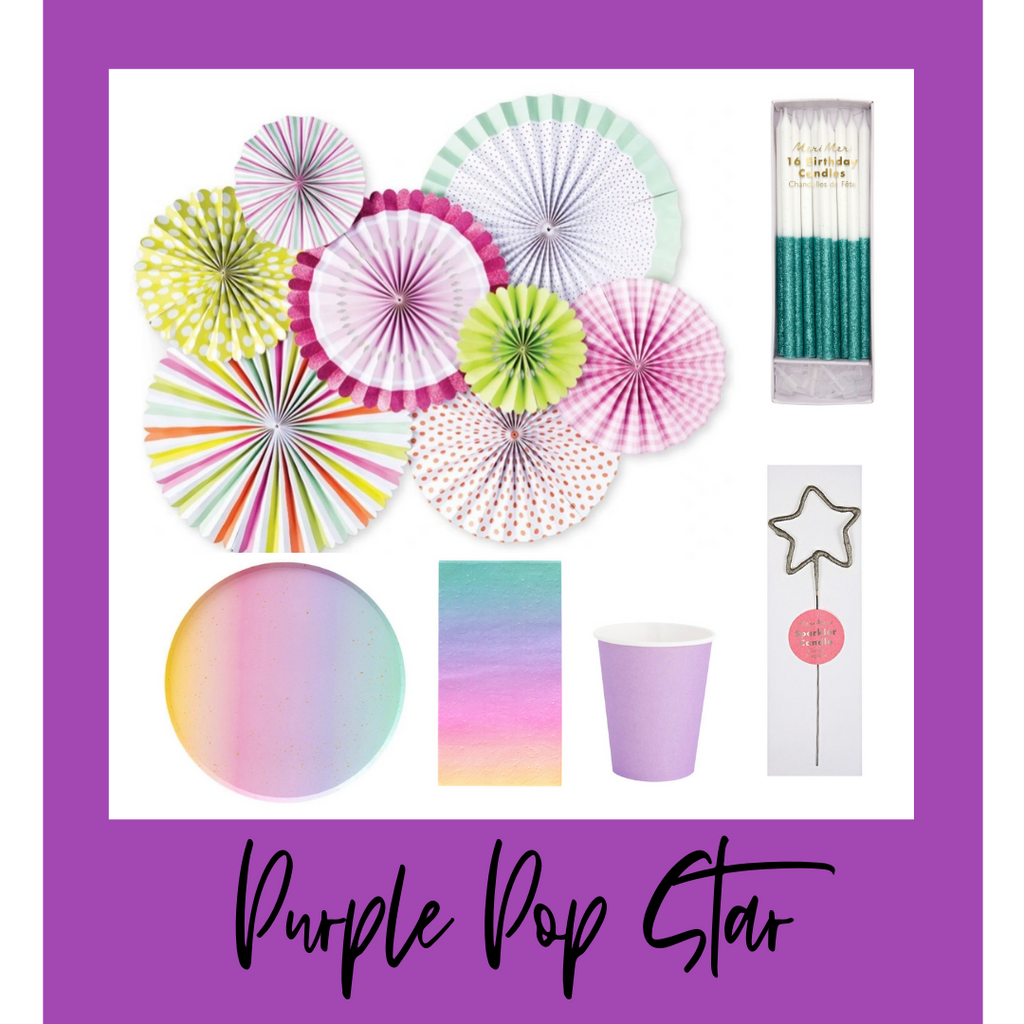 Party like a pop star caring confetti collaboration special edition purple party box