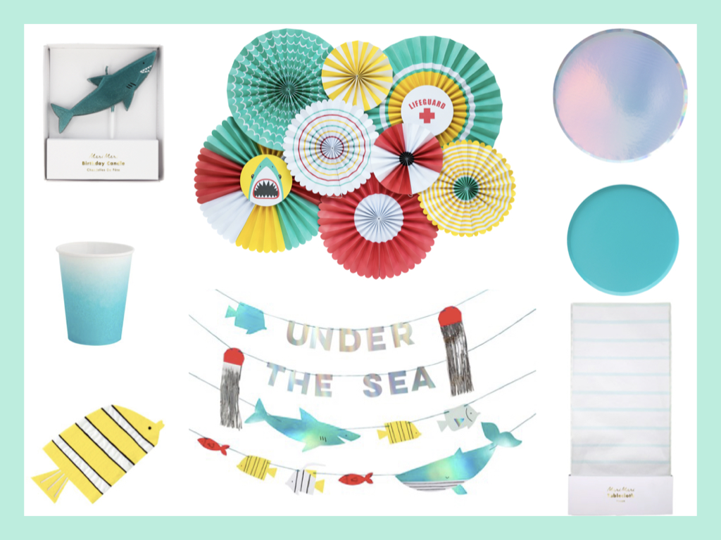 Beach and Under The Sea and Fun in the Sun Birthday Party Supplies Box