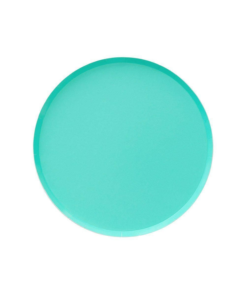 oh happy day small teal plate for mermaid themed birthday party