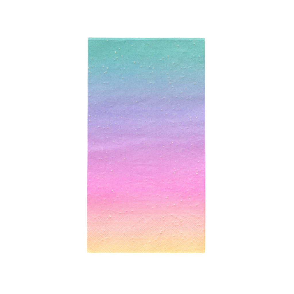rainbow ombre cocktail party napkin. Made by Oh Happy Day!