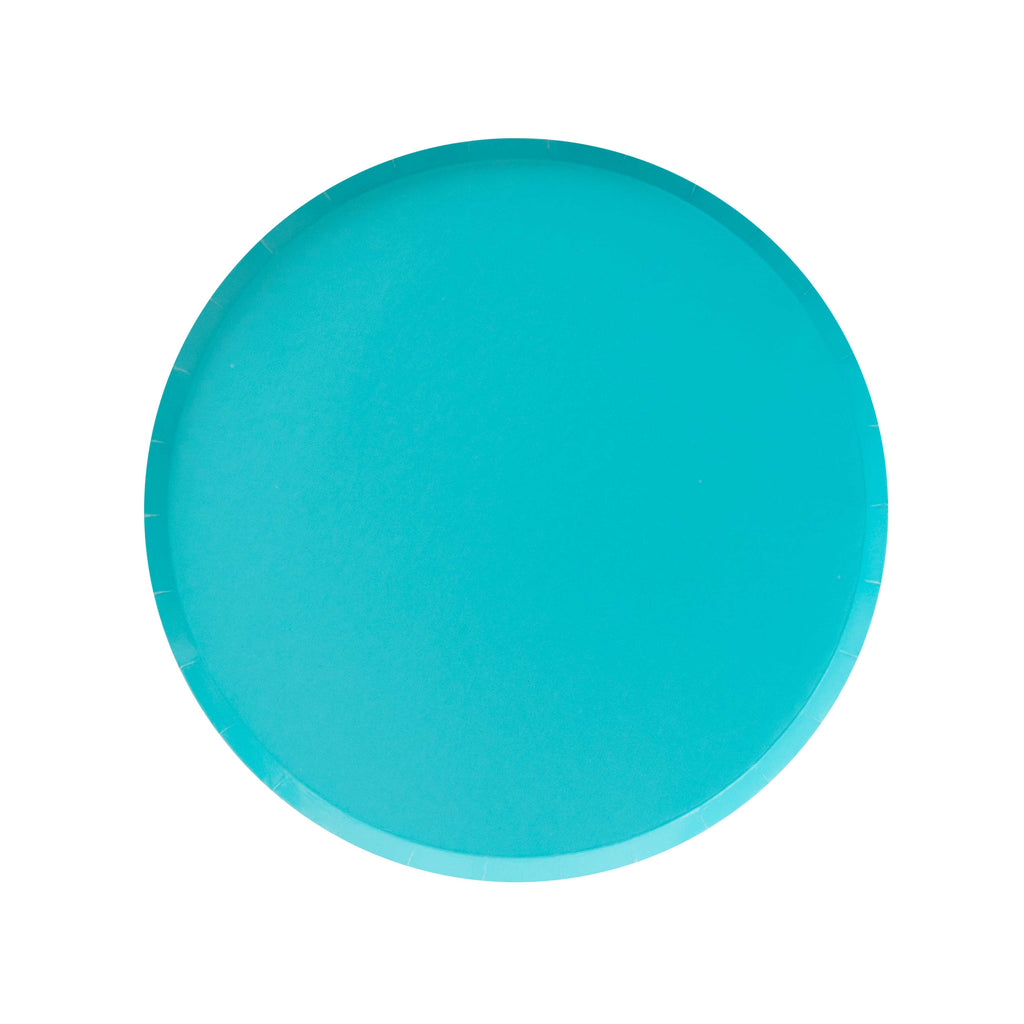 oh happy day large 9" sky blue plate for mermaid themed party