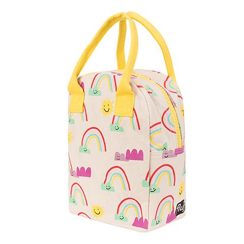 fluf rainbow zipper lunch bag