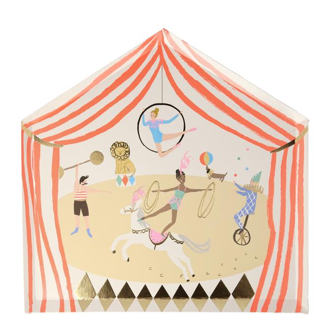 circus parade party plate made by Meri Meri