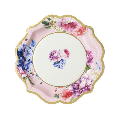 totally scrumptious floral paper dinner plates. Made by Talking Tables