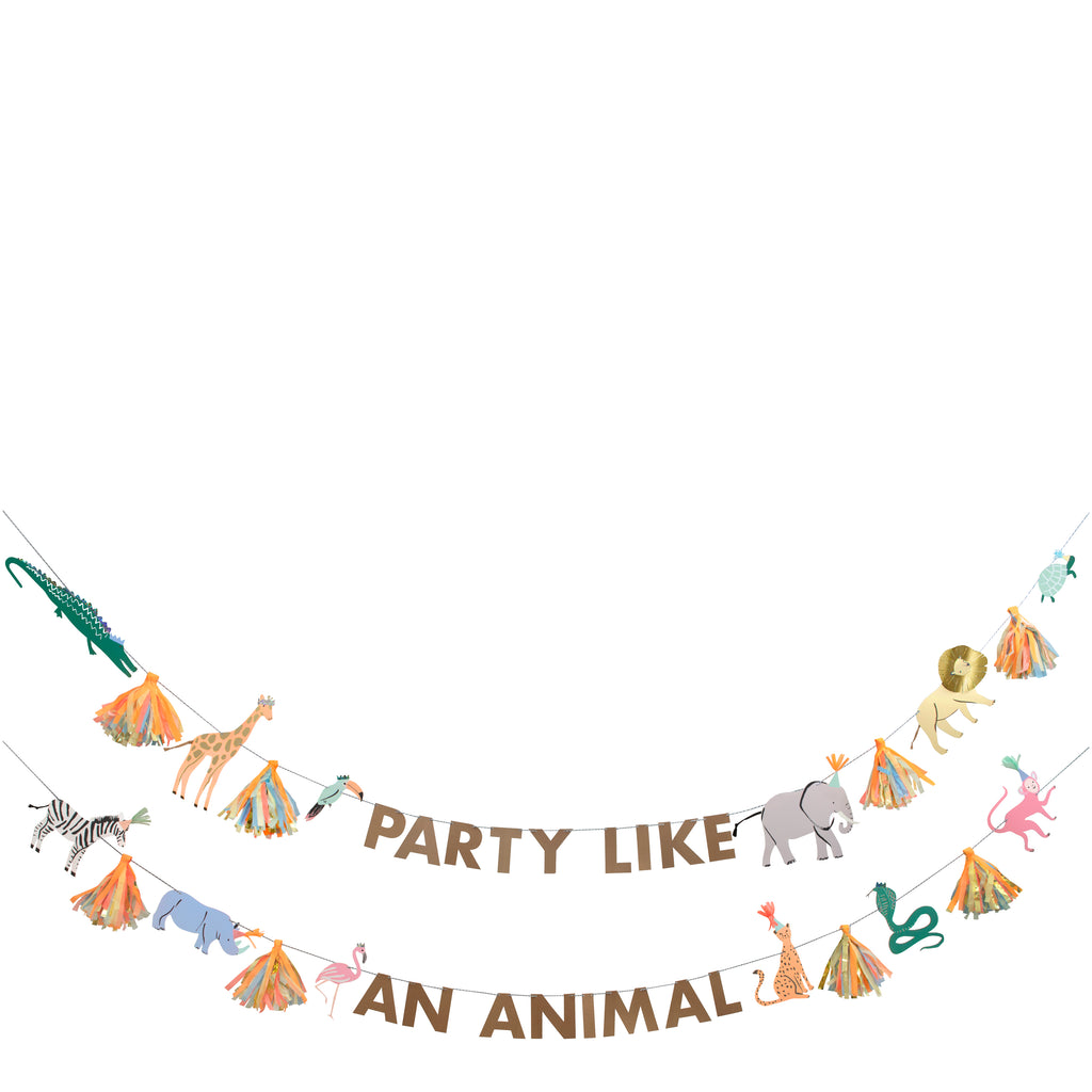Party like an animal banner. Made by Meri Meri