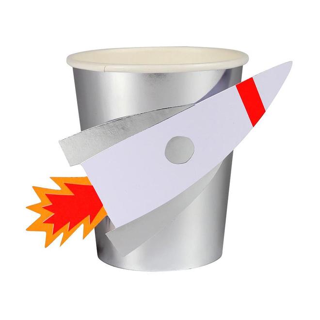 Meri Meri rocket ship cup for birthday party