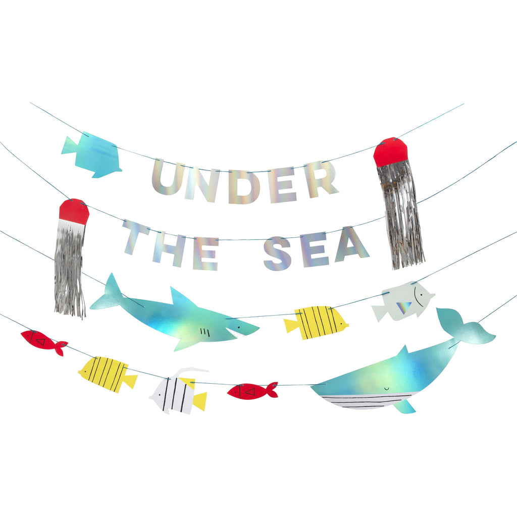 Under the sea party banner. Made by Meri Meri